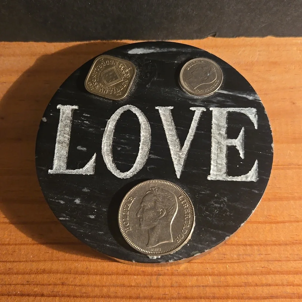 UNIQUE 1960s VENEZUELA BOLVAR COINS LOVE 3 1/2